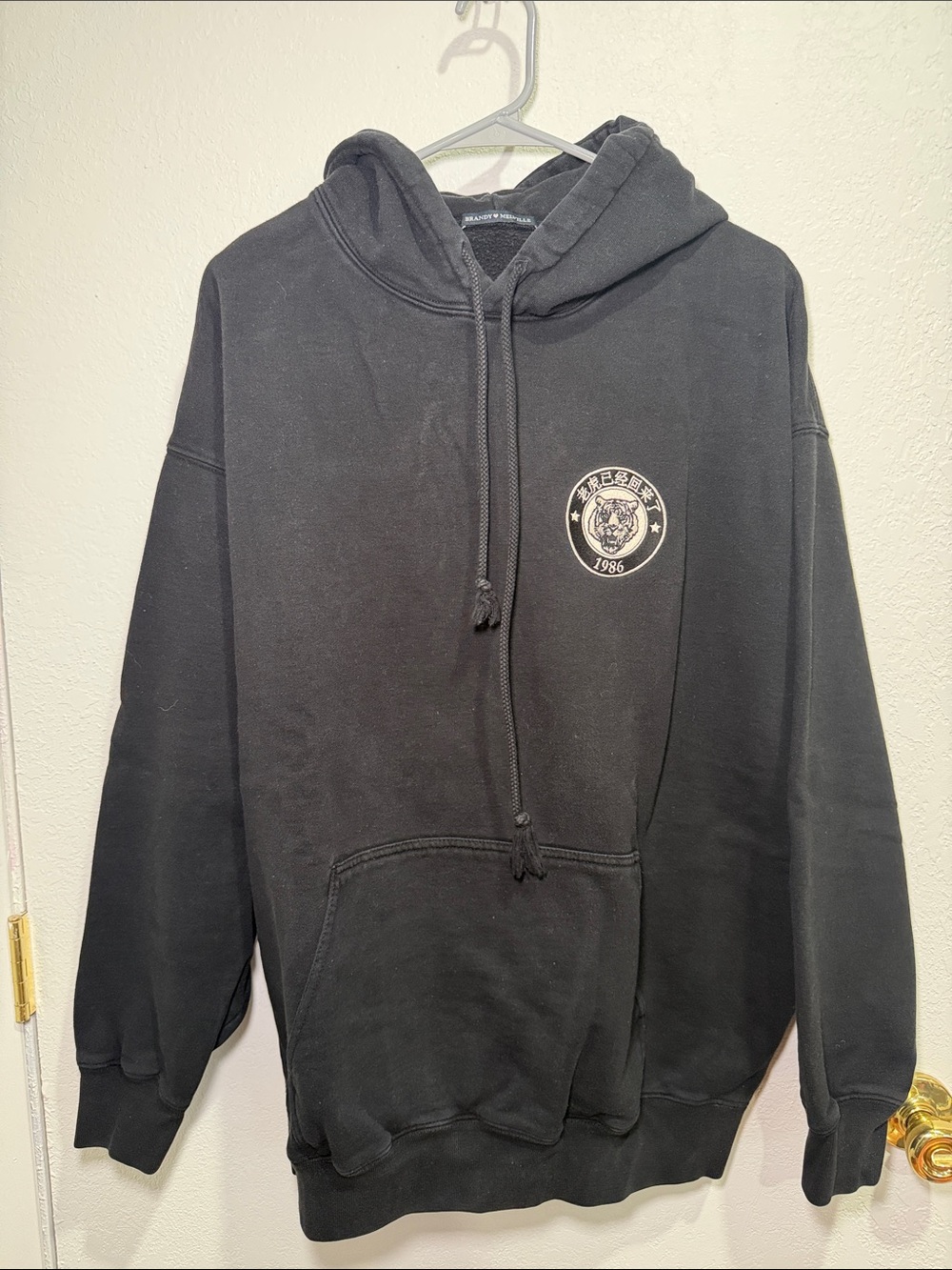 Brandy Melville Black Graphic Hoodie